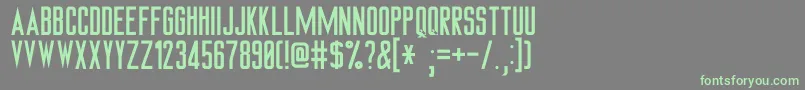 Tngmonitors Font – Green Fonts on Gray Background