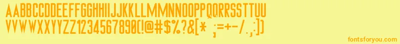Tngmonitors Font – Orange Fonts on Yellow Background