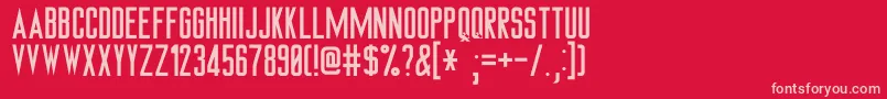 Tngmonitors Font – Pink Fonts on Red Background