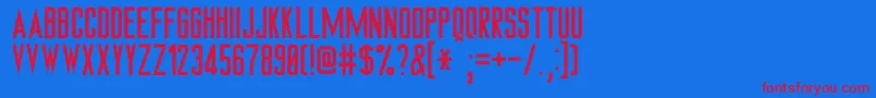 Tngmonitors Font – Red Fonts on Blue Background