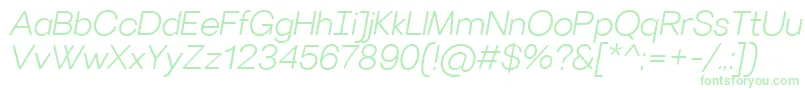 フォントVillerayroundedLightitalic – 緑のフォント