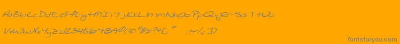 Shatteredprintitalic Font – Gray Fonts on Orange Background