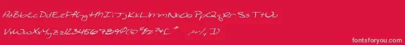 Shatteredprintitalic Font – Pink Fonts on Red Background