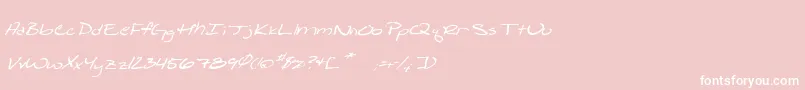 Shatteredprintitalic Font – White Fonts on Pink Background