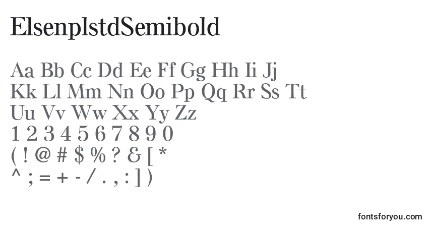 Schriftart ElsenplstdSemibold – Alphabet, Zahlen, spezielle Symbole