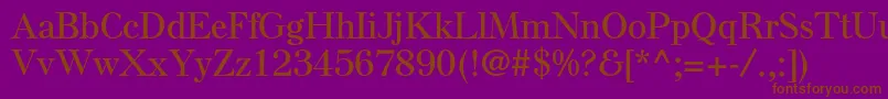 ElsenplstdSemibold Font – Brown Fonts on Purple Background