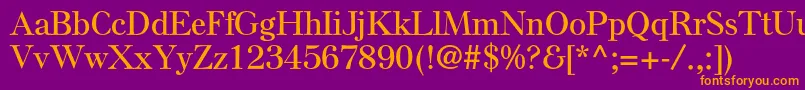 ElsenplstdSemibold Font – Orange Fonts on Purple Background