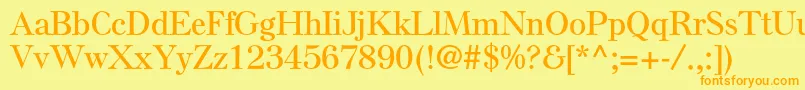 ElsenplstdSemibold Font – Orange Fonts on Yellow Background