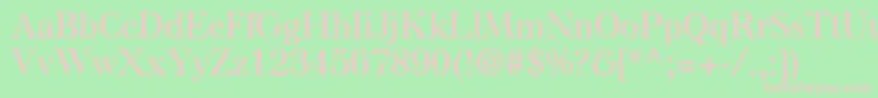 ElsenplstdSemibold Font – Pink Fonts on Green Background