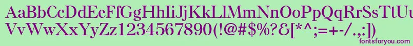 ElsenplstdSemibold Font – Purple Fonts on Green Background