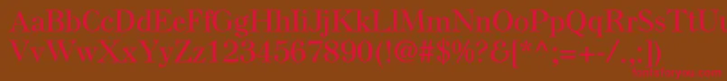 ElsenplstdSemibold Font – Red Fonts on Brown Background