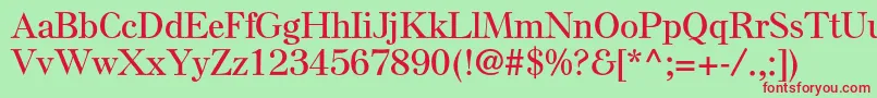 ElsenplstdSemibold Font – Red Fonts on Green Background