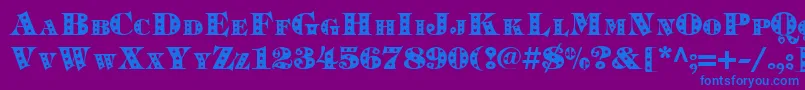 More about Timpanistars.KzBold Font Timpanistars.KzBold Font – Blue Fonts on Purple Background