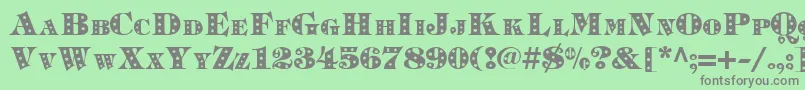Timpanistars.KzBold Font – Gray Fonts on Green Background