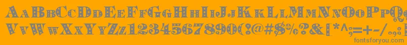 Timpanistars.KzBold Font – Gray Fonts on Orange Background