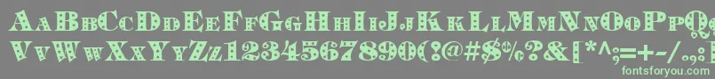 Timpanistars.KzBold Font – Green Fonts on Gray Background