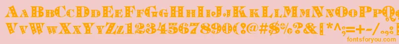 Timpanistars.KzBold Font – Orange Fonts on Pink Background