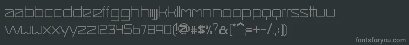 Fonte SmashHitThin – fontes cinzas em um fundo preto