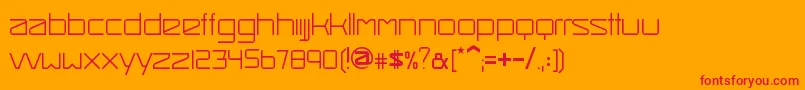 SmashHitThin Font – Red Fonts on Orange Background