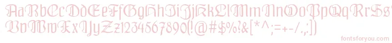 Fraenkisch Font – Pink Fonts on White Background