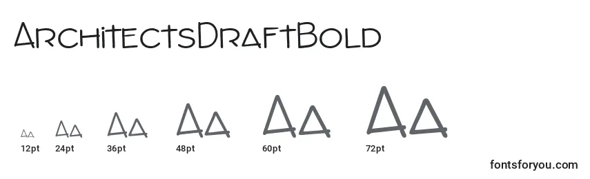 Размеры шрифта ArchitectsDraftBold
