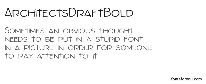 Review of the ArchitectsDraftBold Font