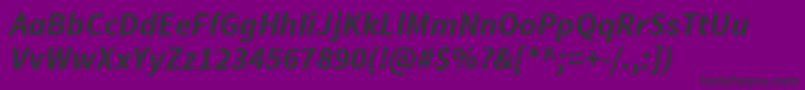 SourcesansproBolditalic Font – Black Fonts on Purple Background