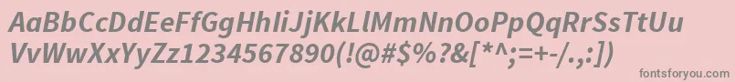 fuente SourcesansproBolditalic – Fuentes Grises Sobre Fondo Rosa