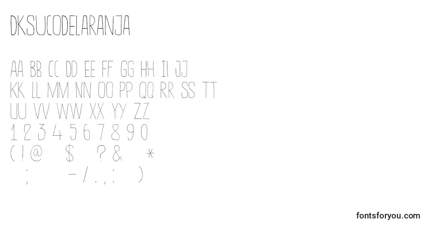DkSucoDeLaranja Font – alphabet, numbers, special characters