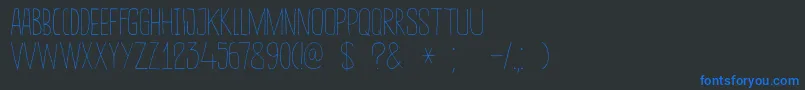 DkSucoDeLaranja Font – Blue Fonts on Black Background