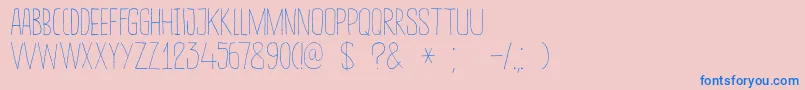 DkSucoDeLaranja Font – Blue Fonts on Pink Background