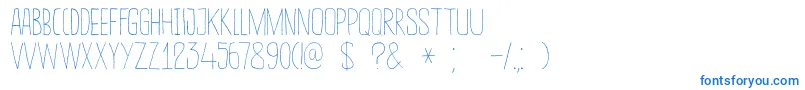 DkSucoDeLaranja Font – Blue Fonts on White Background