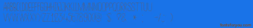 DkSucoDeLaranja Font – Brown Fonts on Blue Background
