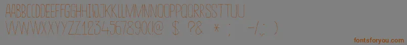 DkSucoDeLaranja Font – Brown Fonts on Gray Background