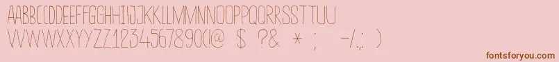 DkSucoDeLaranja Font – Brown Fonts on Pink Background