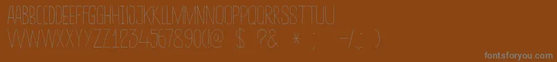 DkSucoDeLaranja Font – Gray Fonts on Brown Background