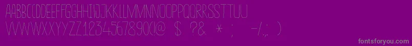 DkSucoDeLaranja-Schriftart – Graue Schriften auf violettem Hintergrund