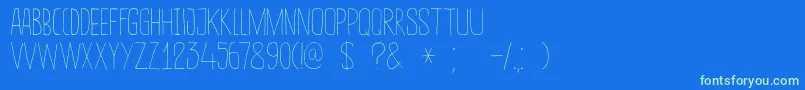 DkSucoDeLaranja Font – Green Fonts on Blue Background