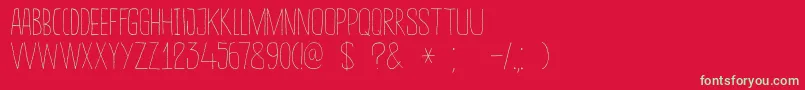 DkSucoDeLaranja Font – Green Fonts on Red Background