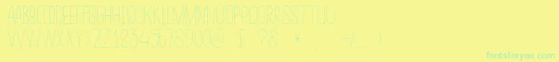 DkSucoDeLaranja Font – Green Fonts on Yellow Background