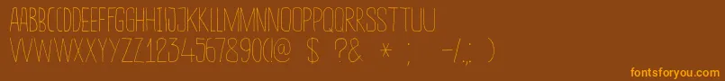 DkSucoDeLaranja Font – Orange Fonts on Brown Background