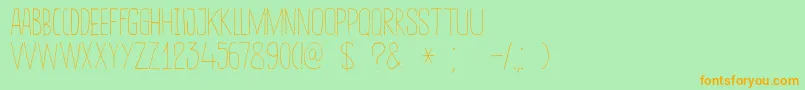 DkSucoDeLaranja Font – Orange Fonts on Green Background