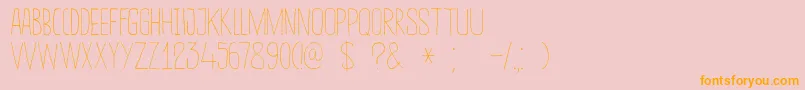 DkSucoDeLaranja Font – Orange Fonts on Pink Background