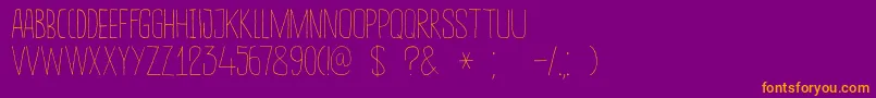 DkSucoDeLaranja Font – Orange Fonts on Purple Background