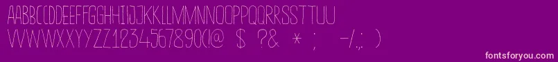 DkSucoDeLaranja Font – Pink Fonts on Purple Background