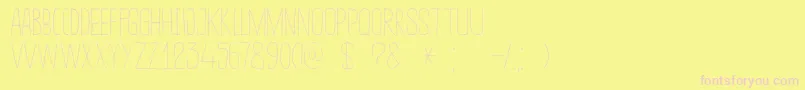 DkSucoDeLaranja Font – Pink Fonts on Yellow Background