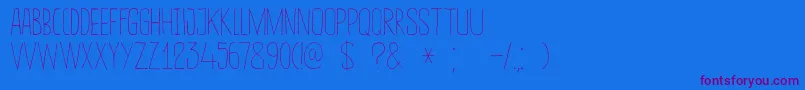 DkSucoDeLaranja Font – Purple Fonts on Blue Background