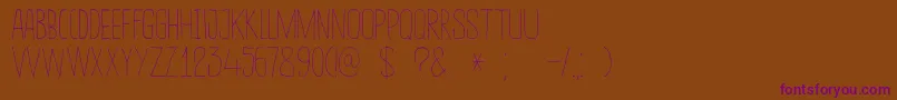 DkSucoDeLaranja Font – Purple Fonts on Brown Background