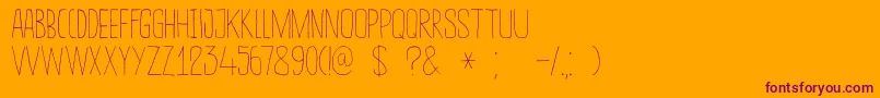 DkSucoDeLaranja Font – Purple Fonts on Orange Background