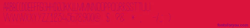 DkSucoDeLaranja Font – Purple Fonts on Red Background
